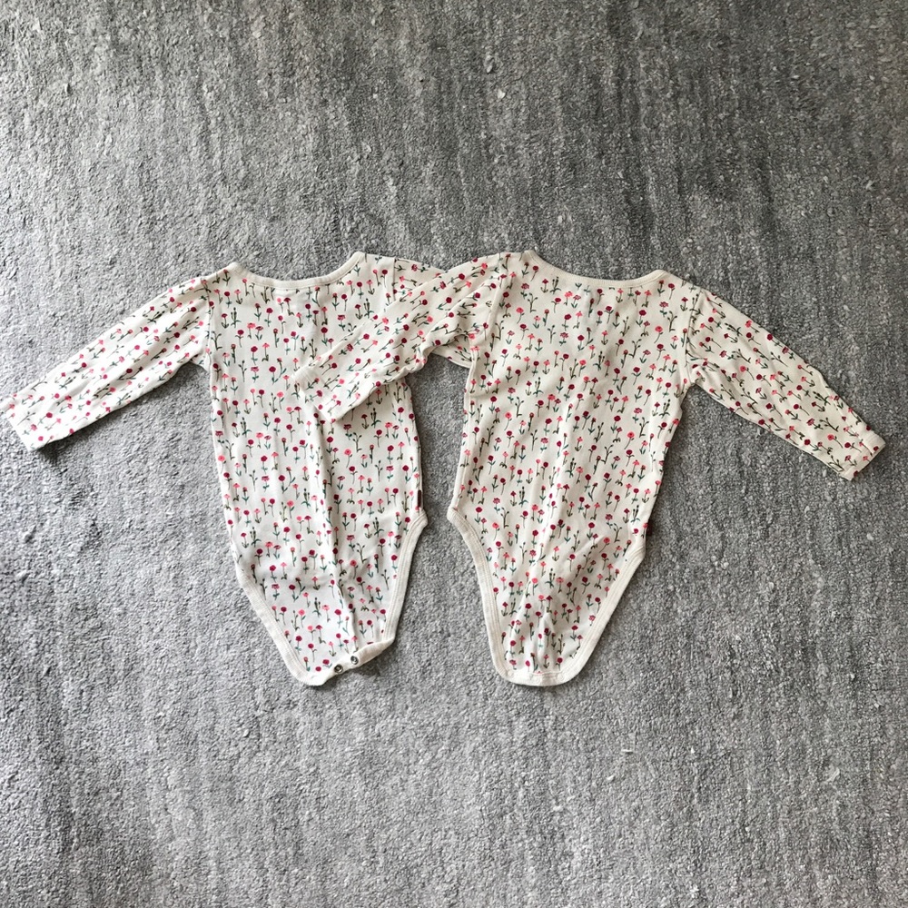 Perfect for twins - Tea Collection Floral Onesies
